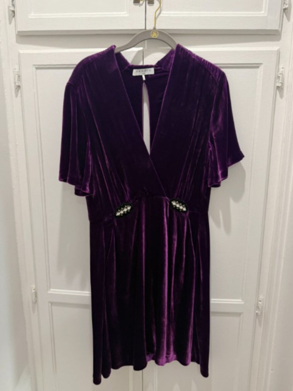 Sandro Purple Velvet Dress
